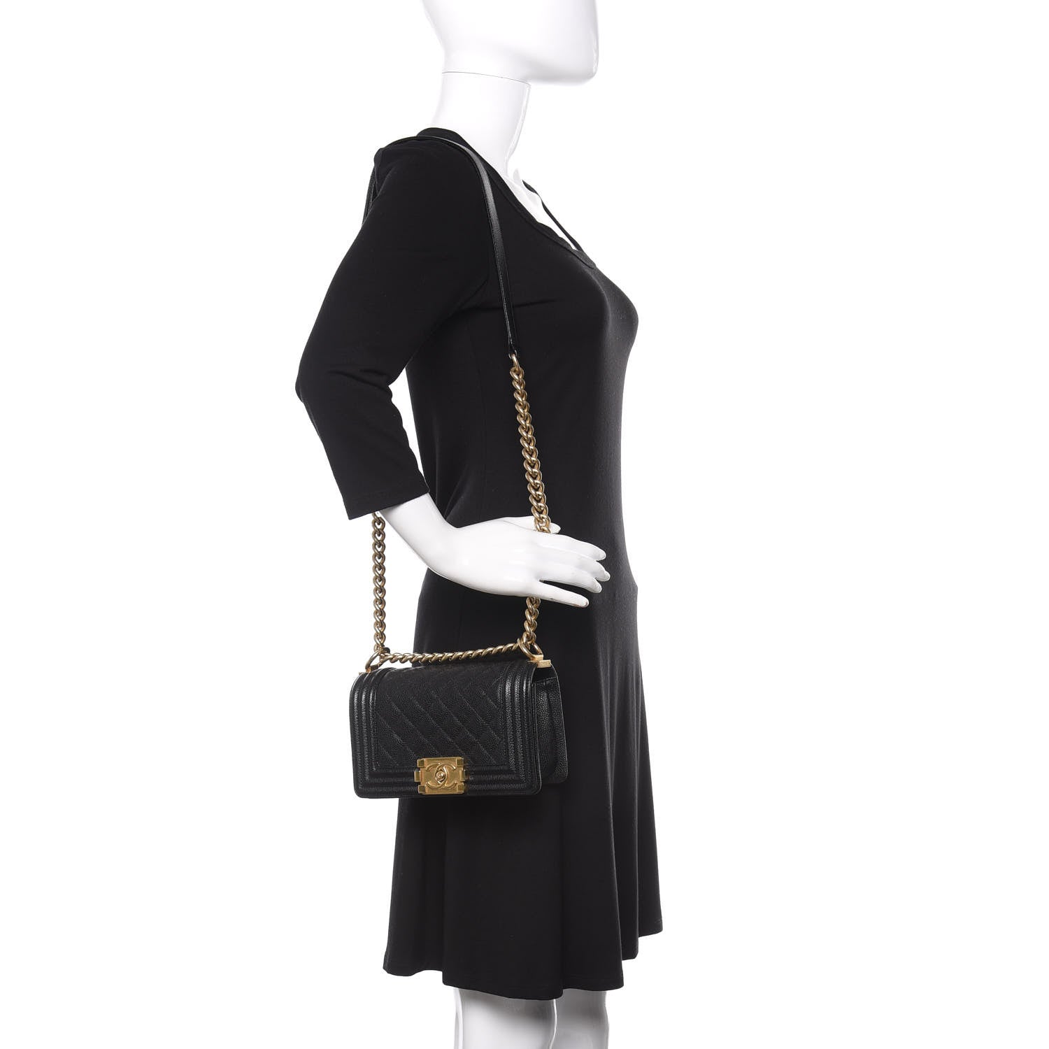 Chanel Caviar Quilted Small Boy Flap Black 2 of 13