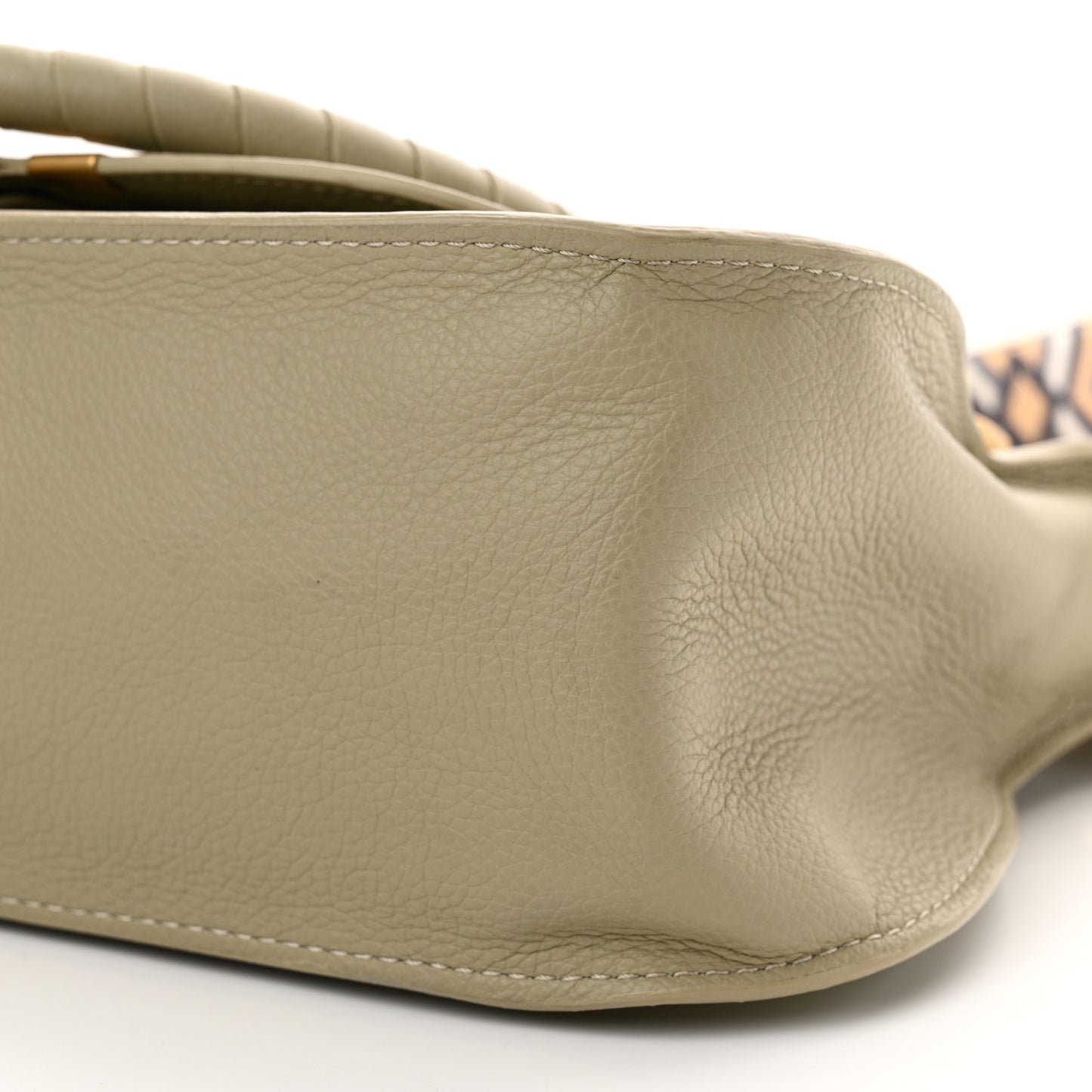 Calfskin Braided Medium Marcie Double Carry Slate Green