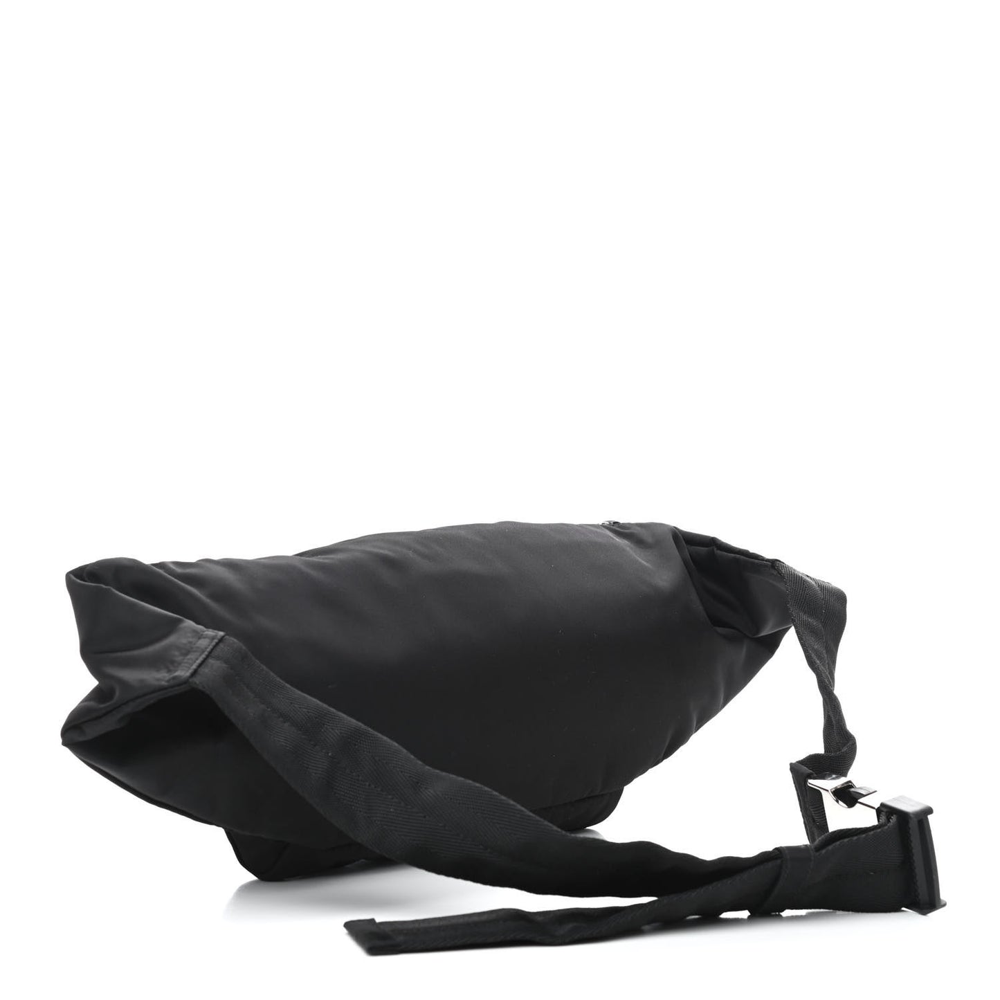 Tessuto Nylon Double Pocket Belt Bag Black