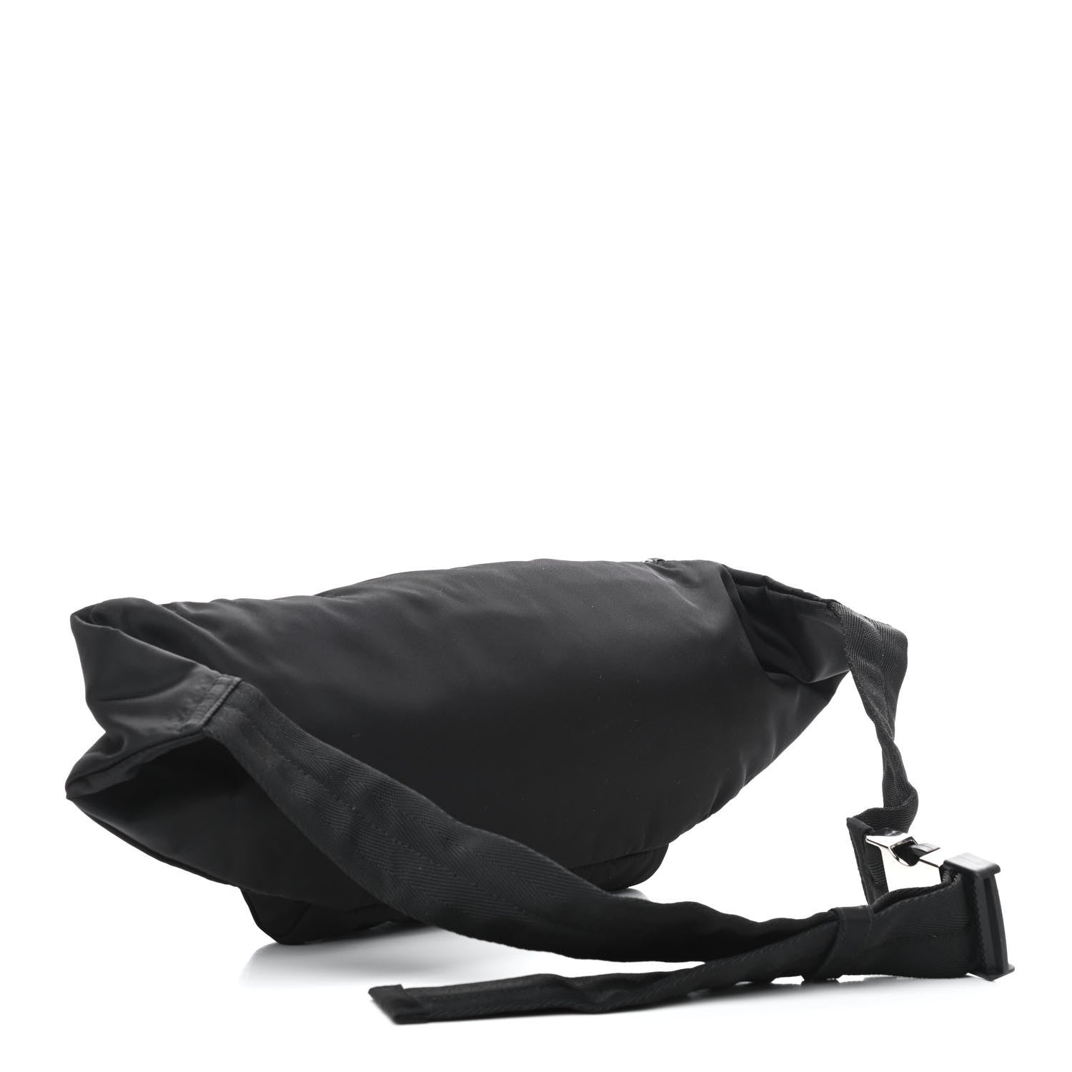 Prada Tessuto Nylon Double Pocket Belt Bag Black 2 of 7