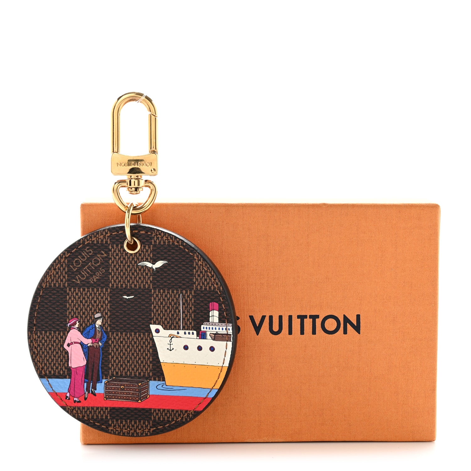 Louis Vuitton Damier Ebene 2016 Christmas Animation Bag Charm Key Ring 4 of 4