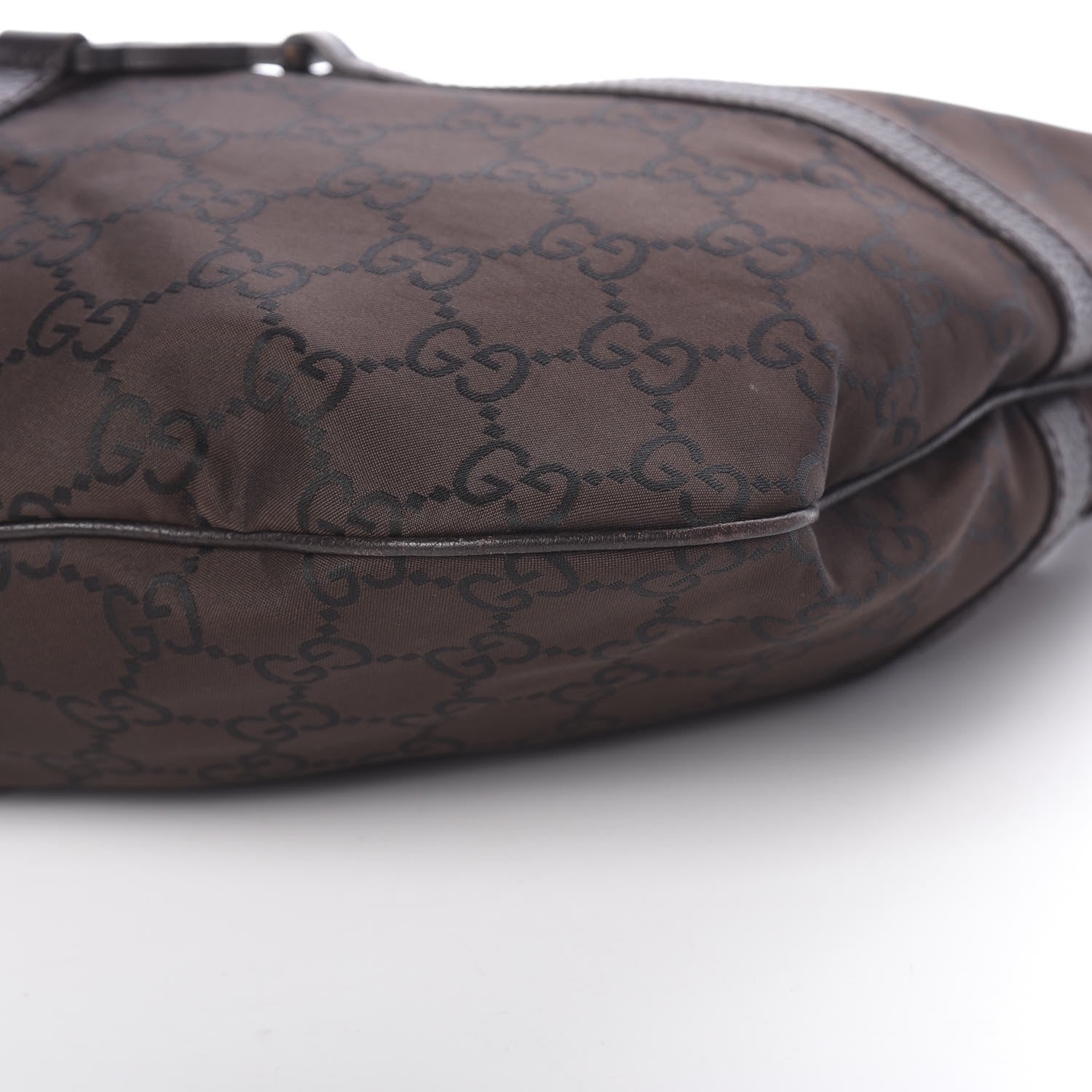 Gucci Canvas GG Reins Hobo Brown Black 11 of 11