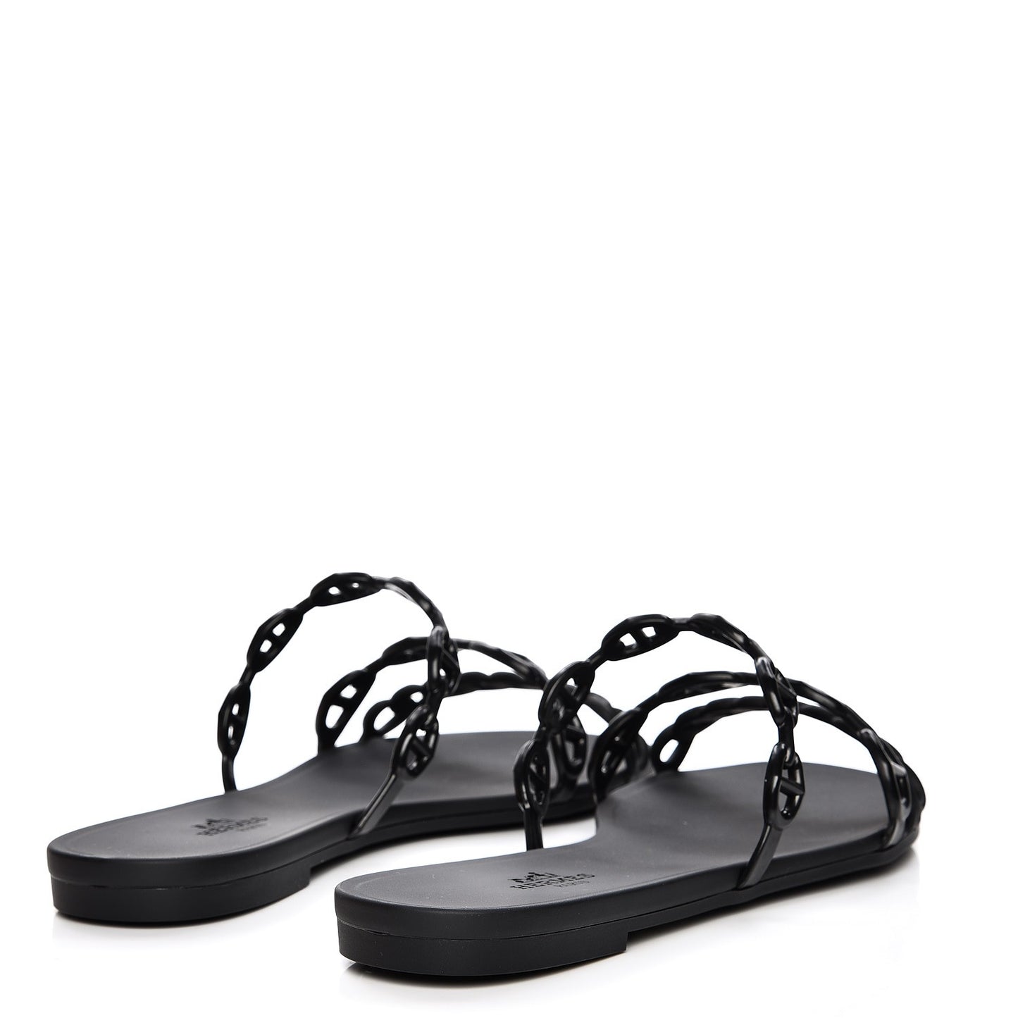 Rubber Chaine d'Ancre Rivage Sandals 37 Black