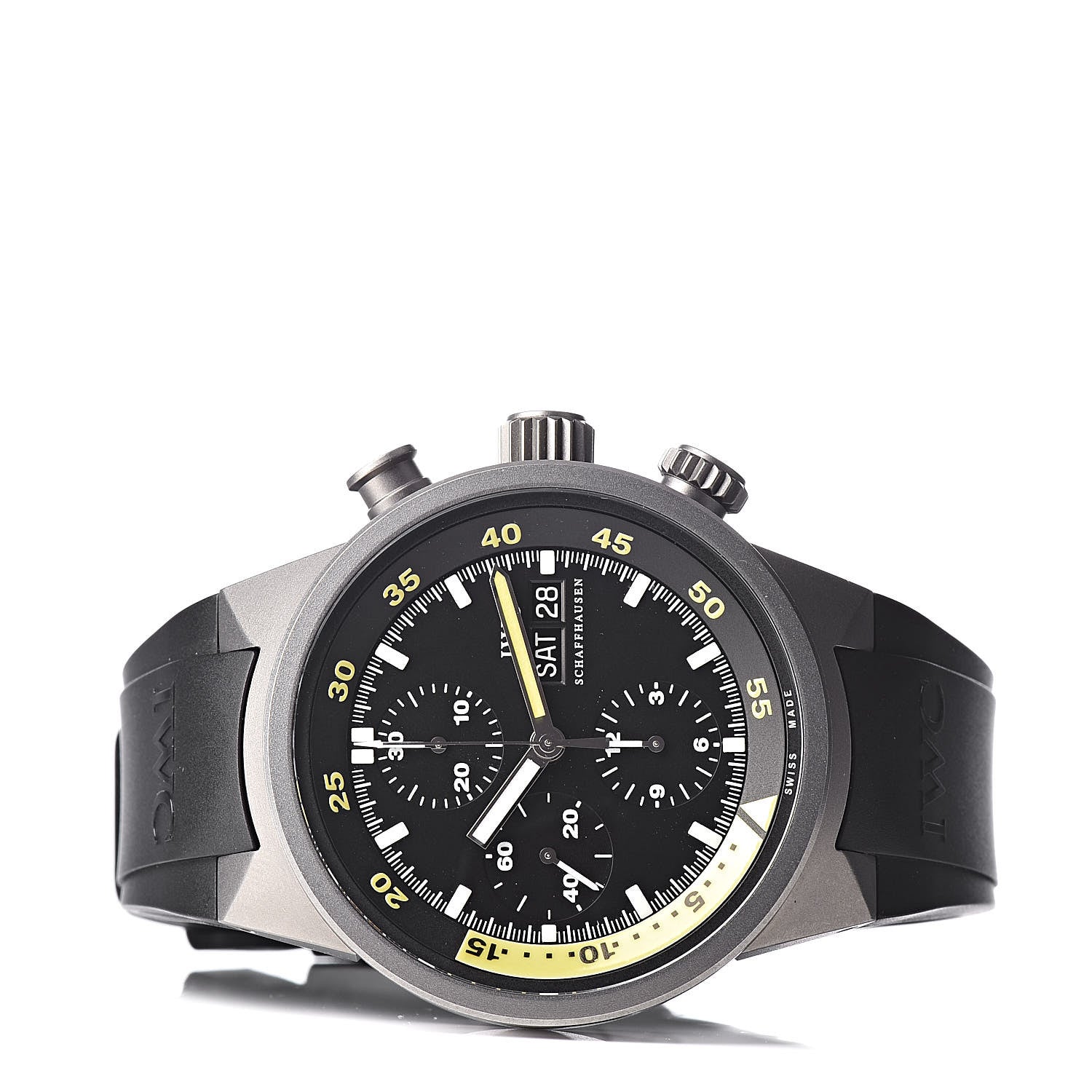 IWC Titanium Rubber 42mm Aquatimer Chronograph Automatic Watch Black IW371918 3 of 9