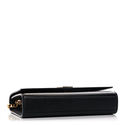 Saint Laurent Grain De Poudre Medium Classic Monogram Kate Satchel Black 4 of 11