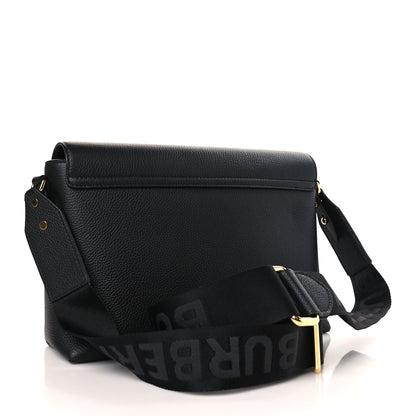 Burberry Grainy Calfskin Vintage Check Note Crossbody Bag Black 3 of 8