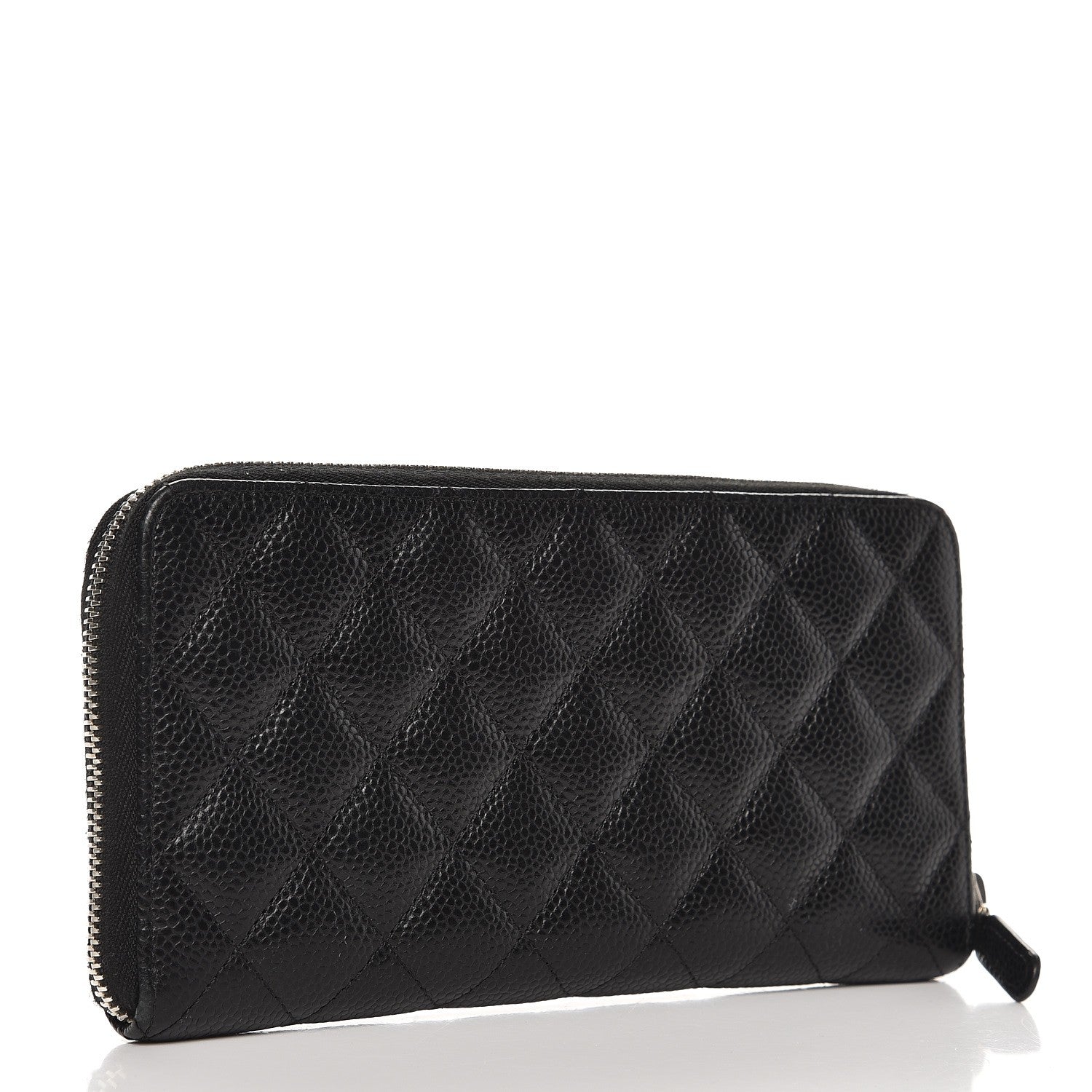 Chanel Caviar Quilted Large Gusset Zip Around Wallet Black 3 of 8