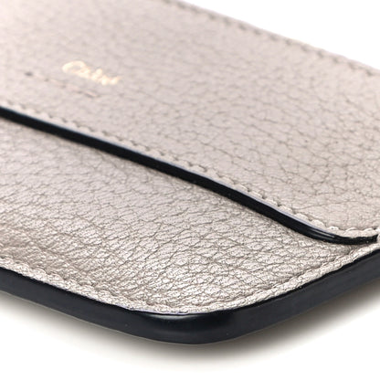 Chloe Grained Calfskin Drew Card Holder Motty Grey 8 of 10
