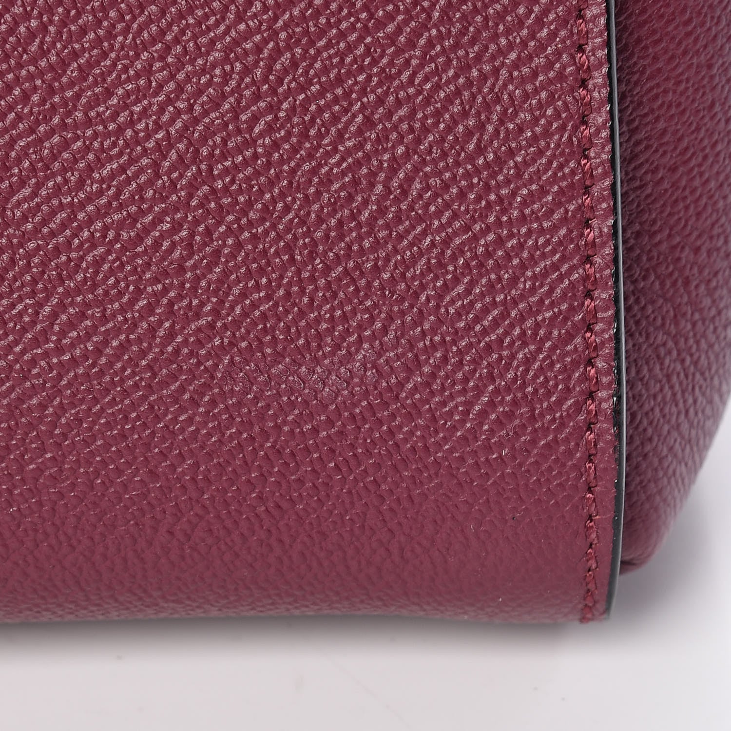 Burberry Soft Grain Calfskin Small Buckle Tote Dark Plum 12 of 12