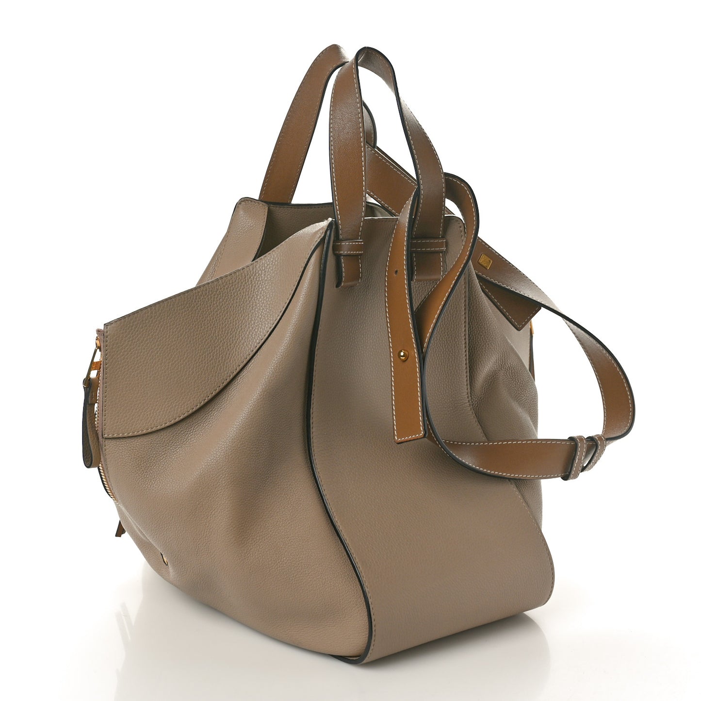Calfskin Medium Hammock Shoulder Bag Sand Mink