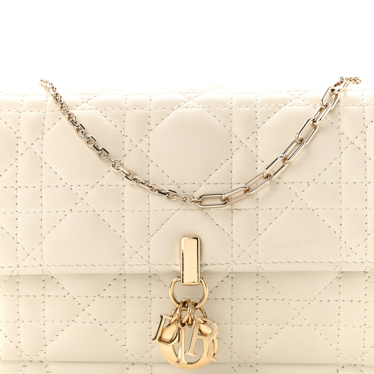 Christian Dior Lambskin Cannage Chain My Dior Daily Chain Pouch Latte 7 of 9