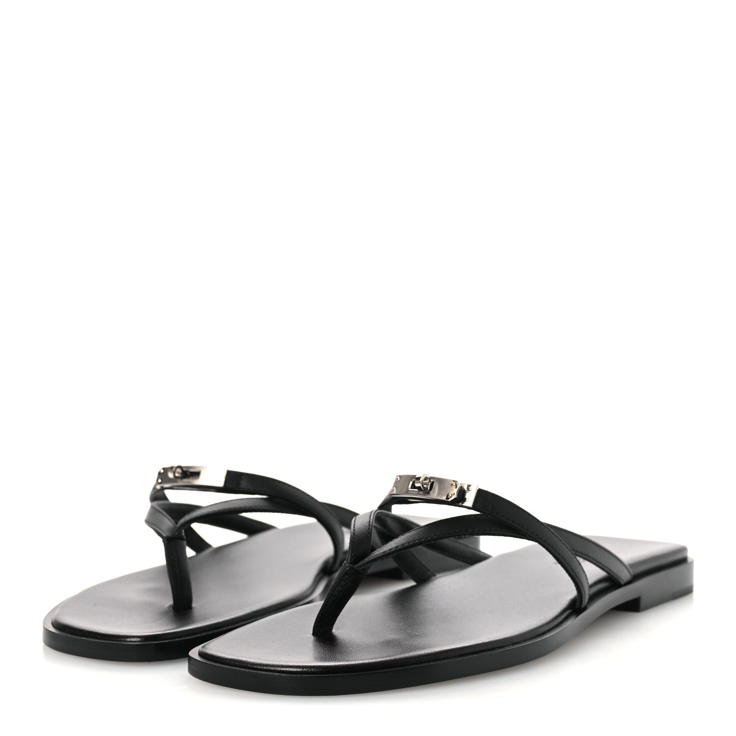 Calfskin Miss Sandals 37.5 Black
