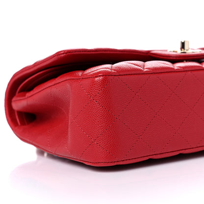 Chanel Caviar Quilted Medium Double Flap Red 8 of 10