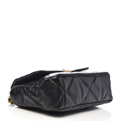 Chanel Lambskin Quilted Large 19 Flap Black 4 of 11