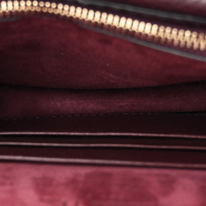 Christian Dior Grained Calfskin D-Bee Crossbody Burgundy 5 of 11