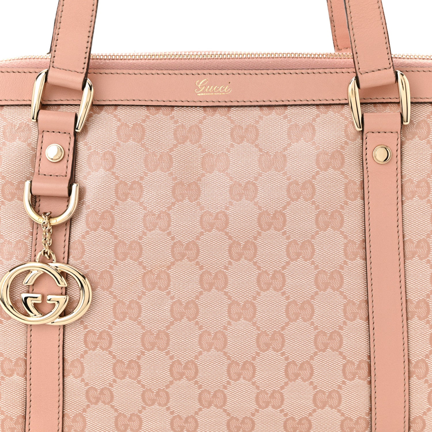 Gucci Crystal Monogram Medium Abbey Tote Blush 8 of 10