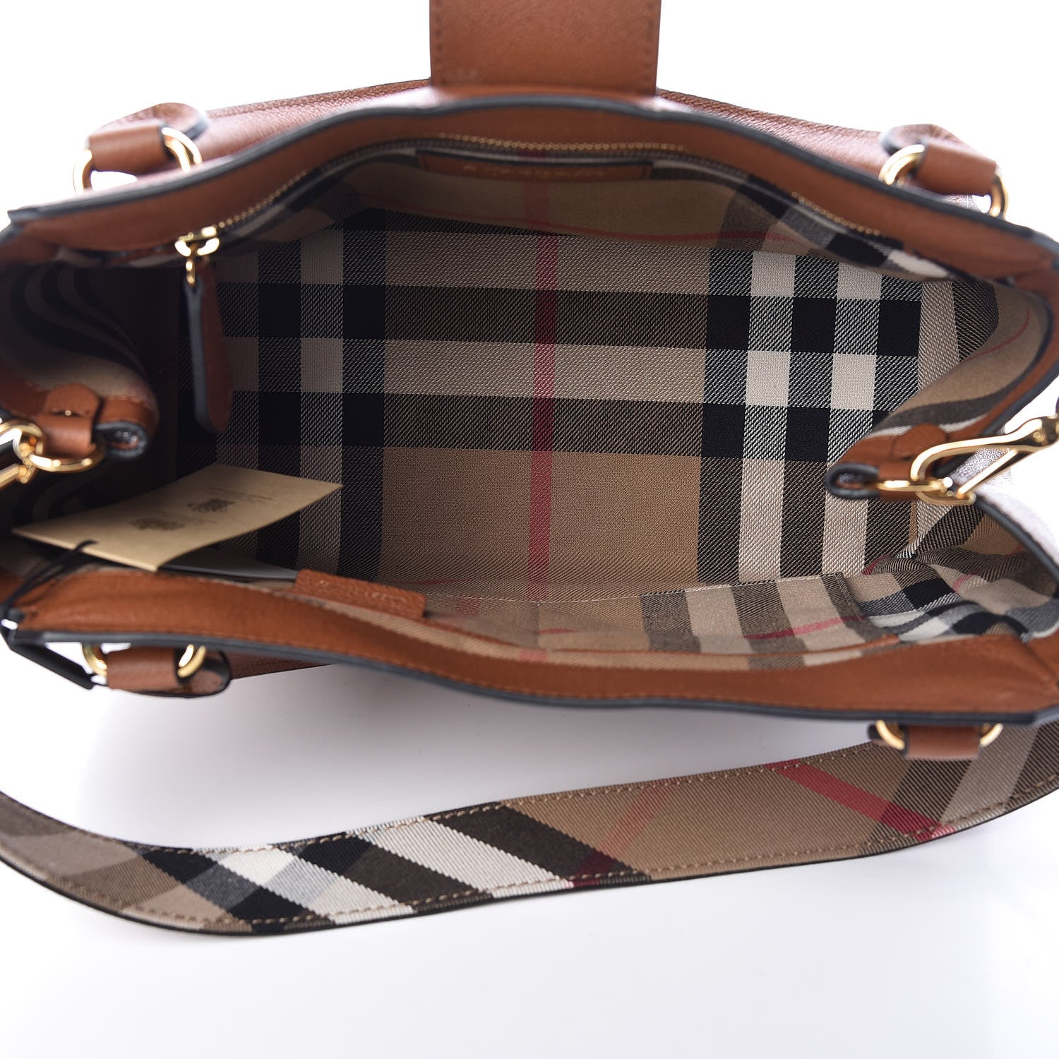 Burberry Soft Grain Calfskin Medium Dashwood Buckle Tote Bright Toffee 5 of 10