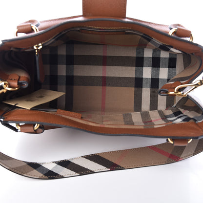 Burberry Soft Grain Calfskin Medium Dashwood Buckle Tote Bright Toffee 5 of 10