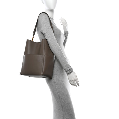 Celine Soft Grained Calfskin Sangle Bucket Bag Taupe 2 of 12