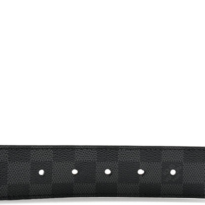 Louis Vuitton Damier Graphite 40mm LV Initiales Belt 85 34 3 of 9