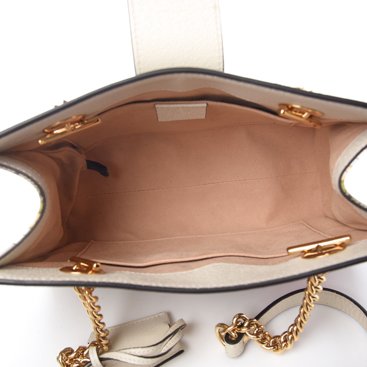Gucci GG Supreme Monogram Flora Textured Calfskin Small Padlock Tote Beige Ebony Multicolor Mystic White 6 of 12