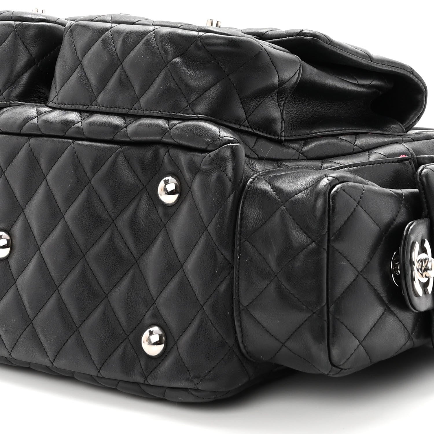 Chanel Calfskin Quilted Large Cambon Multipocket Reporter Black 19 of 21