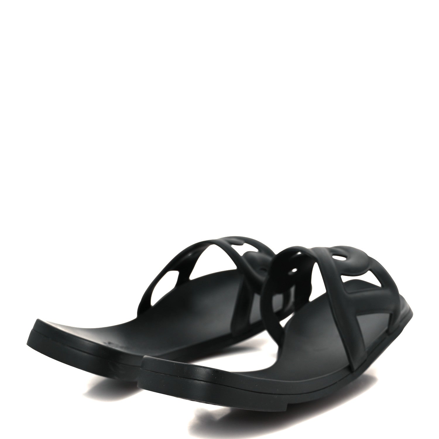 Hermes Rubber Aloha Sandals 38 Black 1789851 – FASHIONPHILE