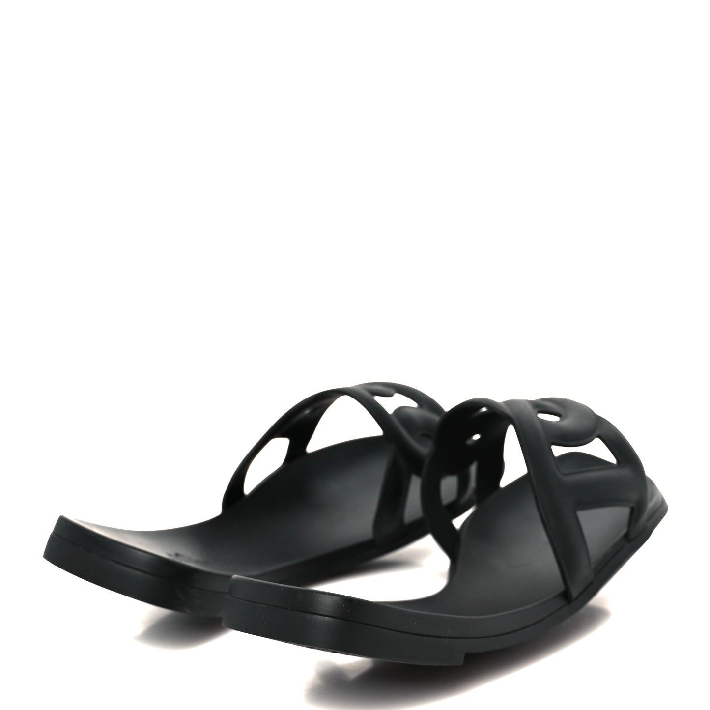 Rubber Aloha Sandals 38 Black