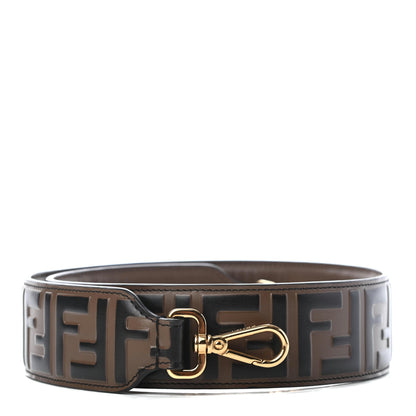 Fendi Vitello Century Bi-Color FF 1974 Embossed Strap You Maya Black 1 of 4