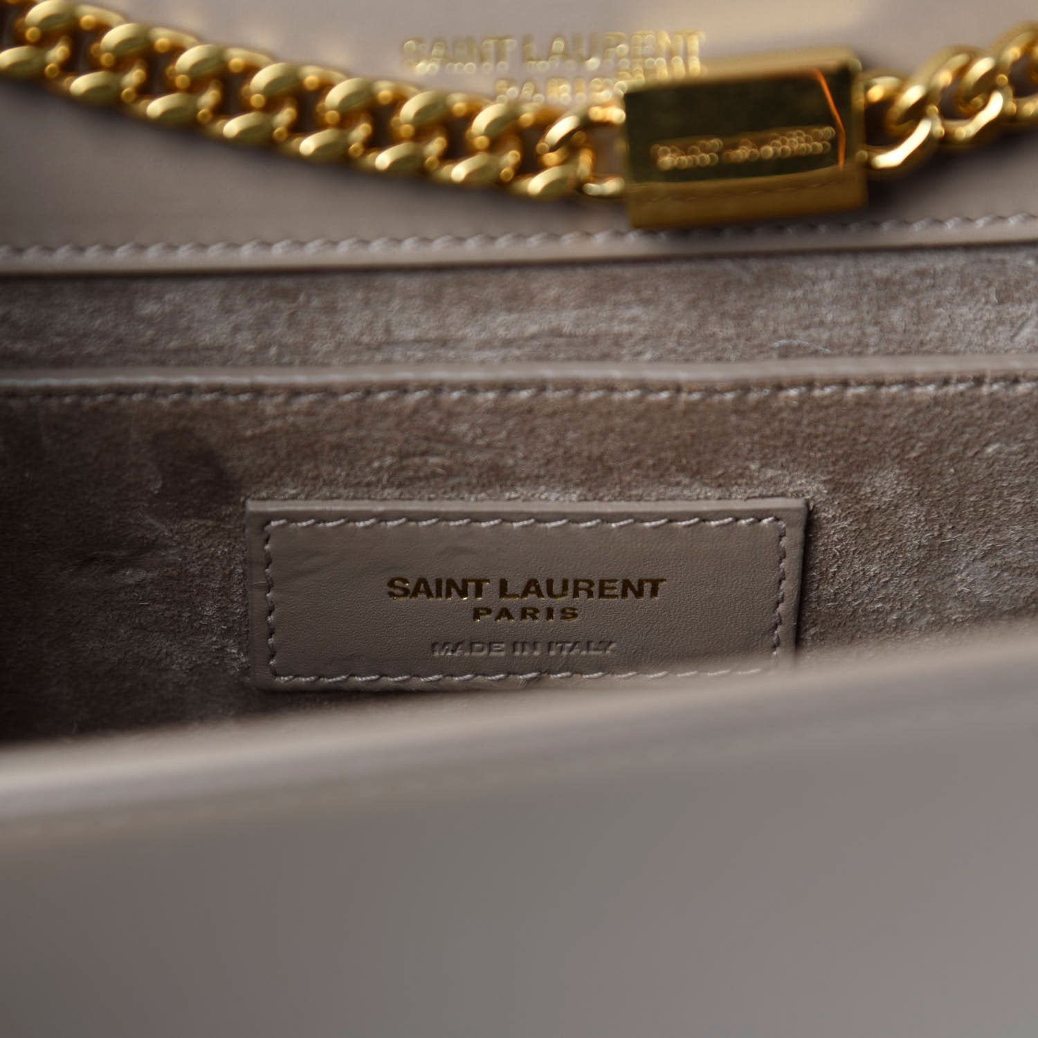Saint Laurent Smooth Calfskin Medium Classic Monogram Kate Tassel Satchel Dark Beige 8 of 11