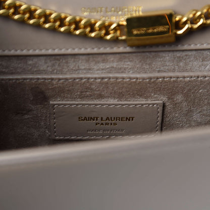 Saint Laurent Smooth Calfskin Medium Classic Monogram Kate Tassel Satchel Dark Beige 8 of 11