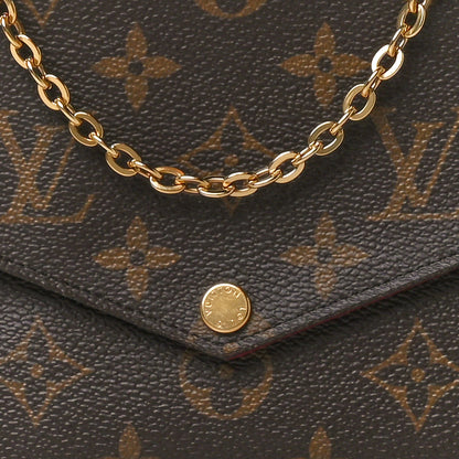 Louis Vuitton Monogram Pochette Felicie Chain Wallet Fuchsia 15 of 17