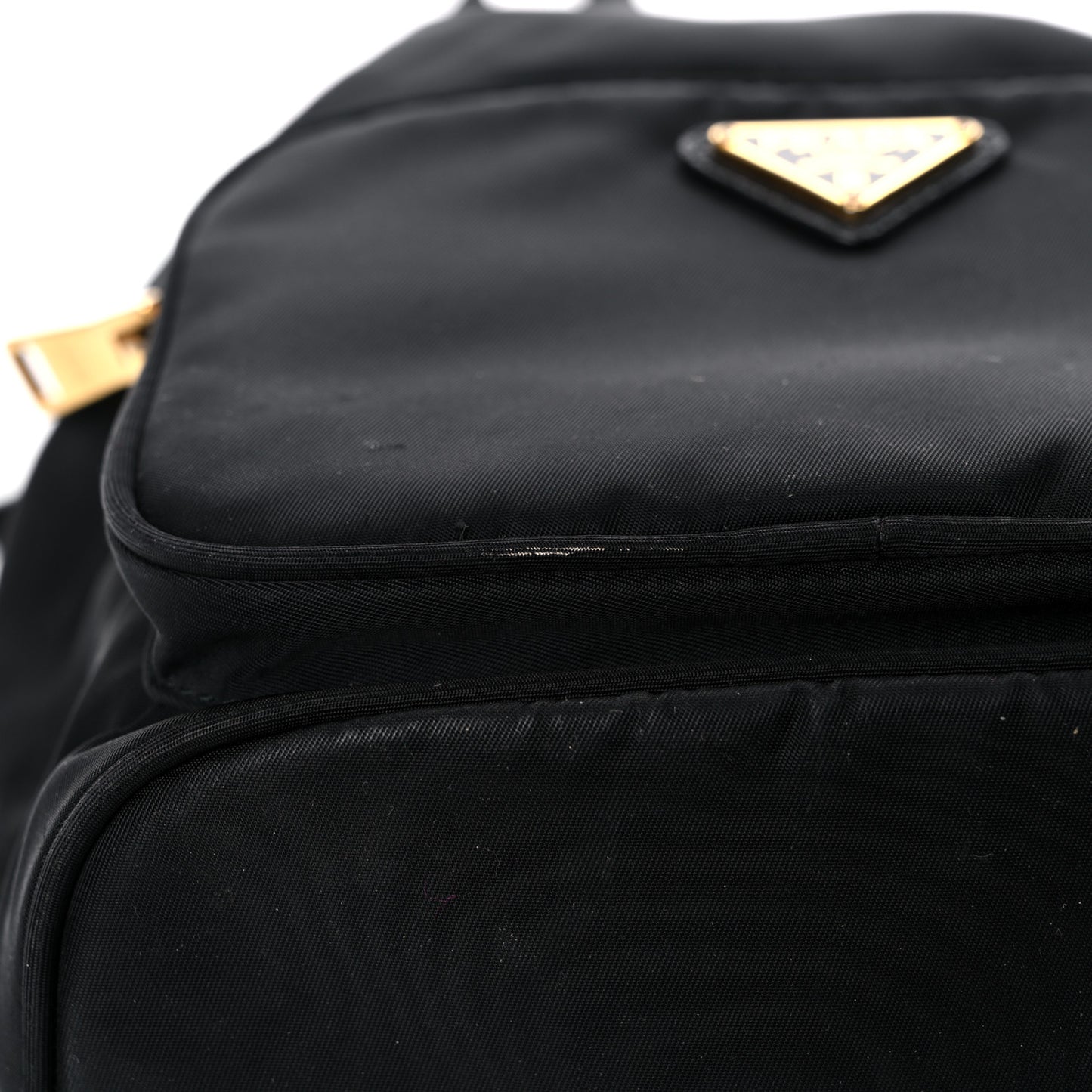 Saffiano Tessuto Nylon Mini Bucket Crossbody Bag Black