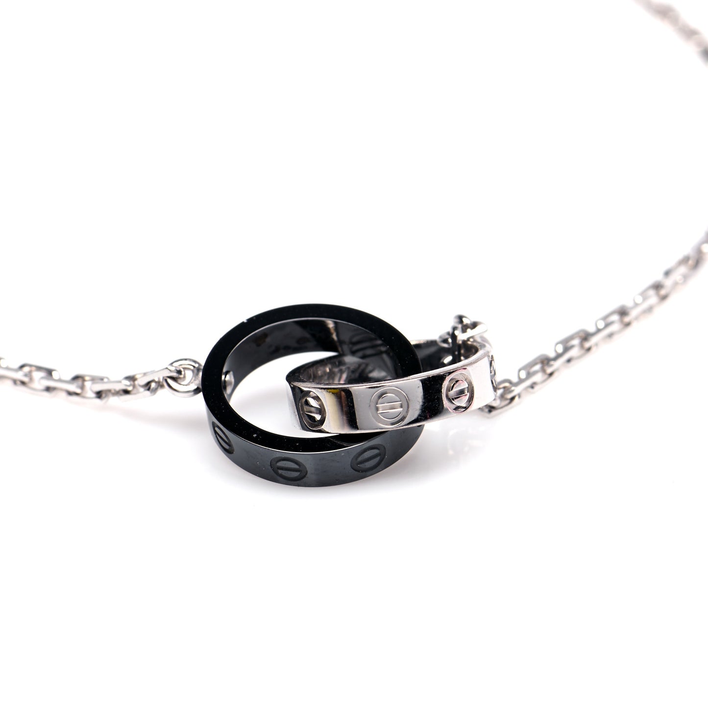 18K White Gold Black Ceramic LOVE Bracelet