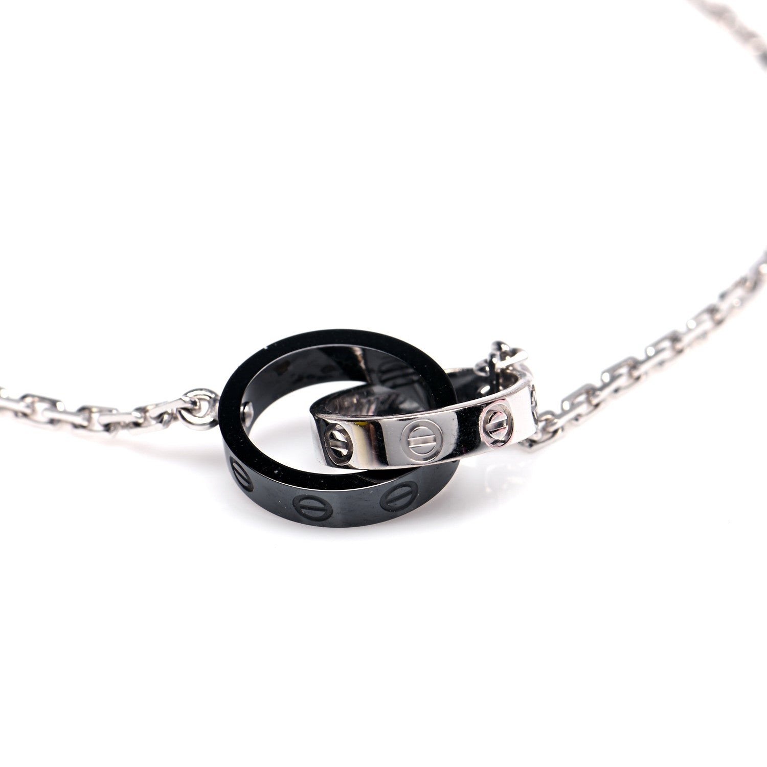Cartier 18K White Gold Black Ceramic LOVE Bracelet 5 of 8