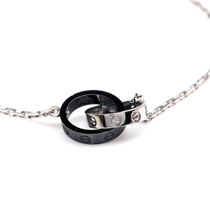 Cartier 18K White Gold Black Ceramic LOVE Bracelet 5 of 8