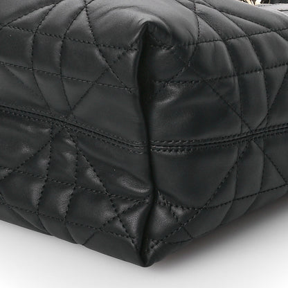 Christian Dior Calfskin Macrocannage Small Toujours Vertical Tote Black 10 of 11