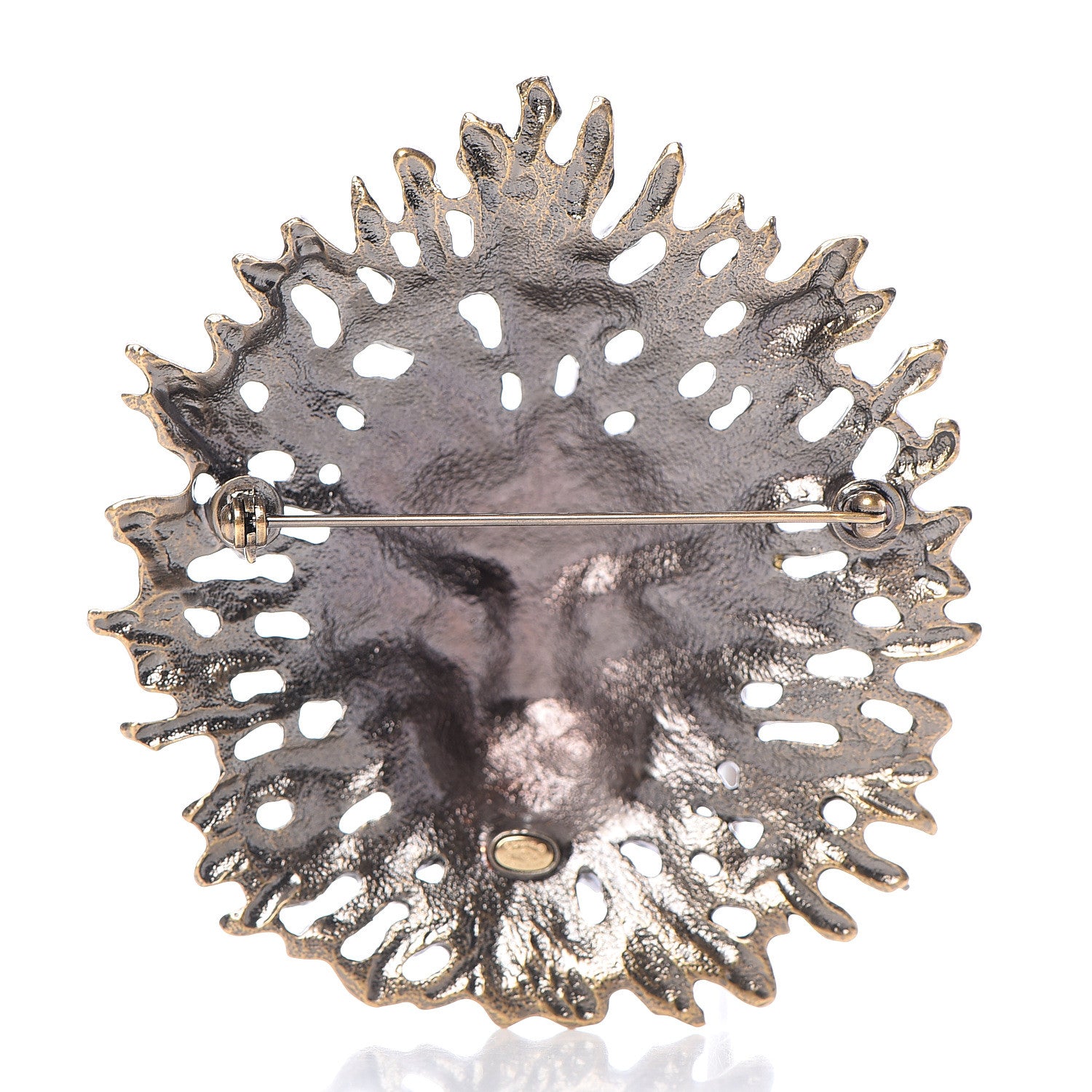Chanel CC Lion Brooch Gold 3 of 5