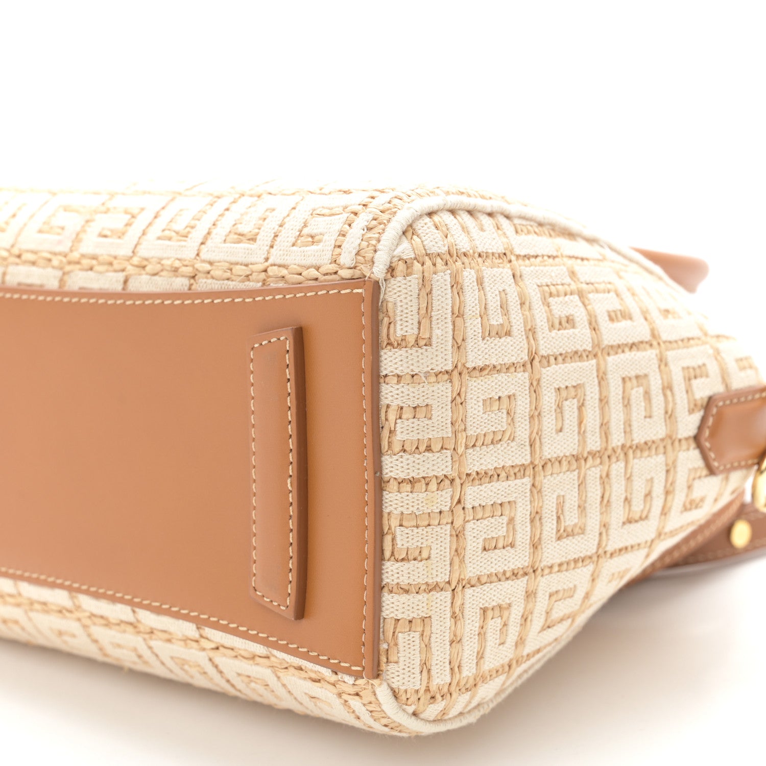 Givenchy Raffia Jacquard Fabric 4G Mini Antigona Beige 9 of 9