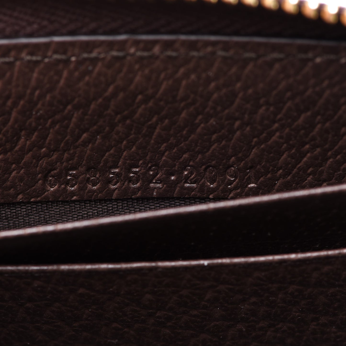 GG Supreme Monogram Textured Dollar Calfskin Web Ophidia Zip Around Card Case Wallet Beige Ebony New Acero