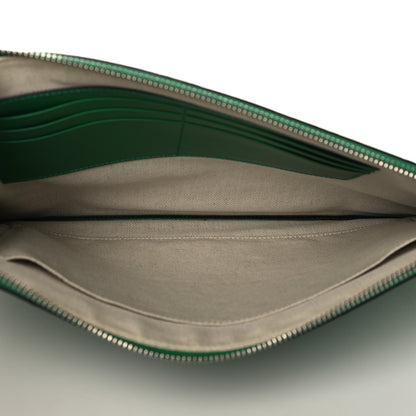 Gucci Calfskin GG Tennis Embossed Wristlet Pouch New Shamarock 5 of 7