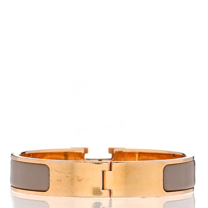 Hermes Enamel Narrow Clic Clac H Bracelet PM Marron Glace 3 of 5