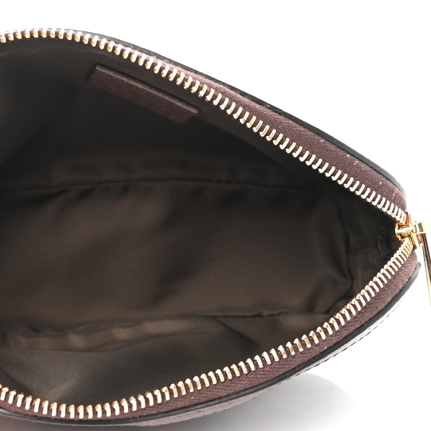 GG Supreme Monogram Textured Calfskin Web Medium Ophidia Cosmetic Case Beige Ebony New Acero