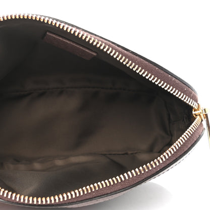 Gucci GG Supreme Monogram Textured Calfskin Web Medium Ophidia Cosmetic Case Beige Ebony New Acero 5 of 7