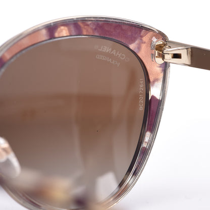 Chanel Polarized Metal Cat Eye Sunglasses 4208 Brown 8 of 9