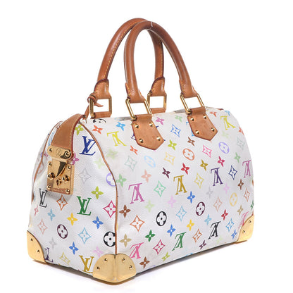 Louis Vuitton Monogram Multicolor Speedy 30 White 3 of 8