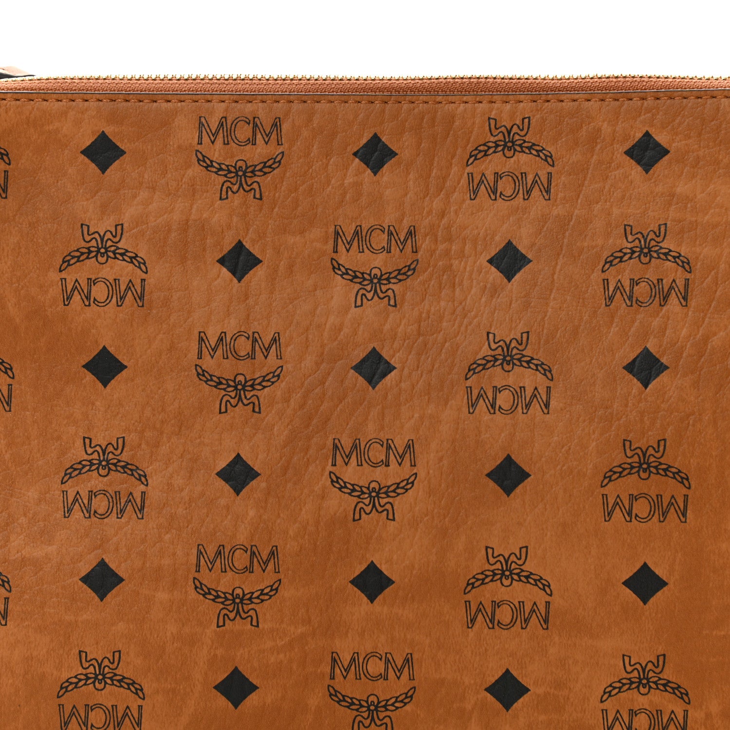 MCM Visetos Original Medium Pouch Cognac 8 of 10