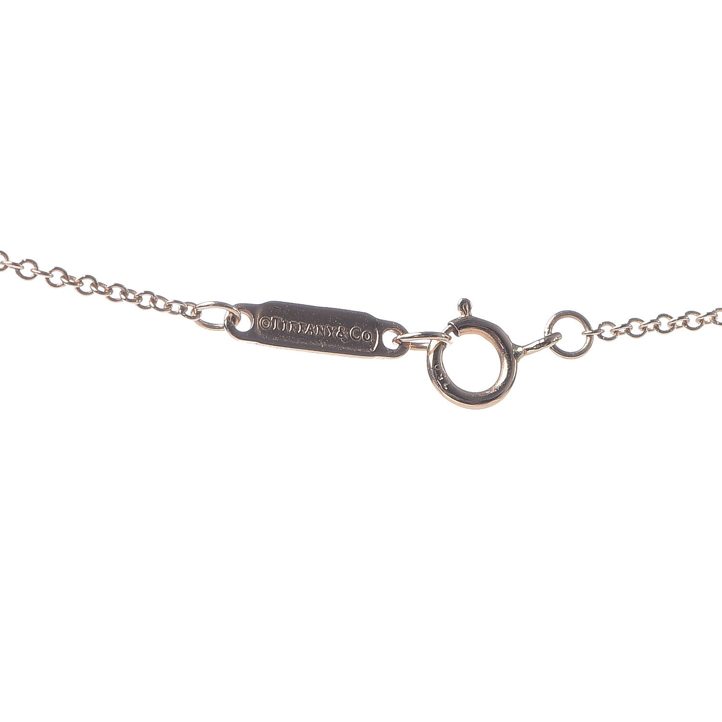 18K Rose Gold Diamond Small T Smile Pendant Necklace