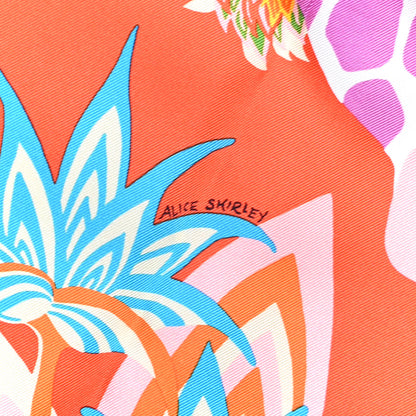 Hermes Silk Twill The Three Graces Scarf 90 Orange Vif Mauve 6 of 6