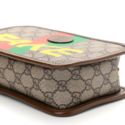 Gucci GG Supreme Monogram Azalea Calfskin Fake/Not Retro Interlocking G Cosmetic Case Beige Ebony Brown Sugar 10 of 12